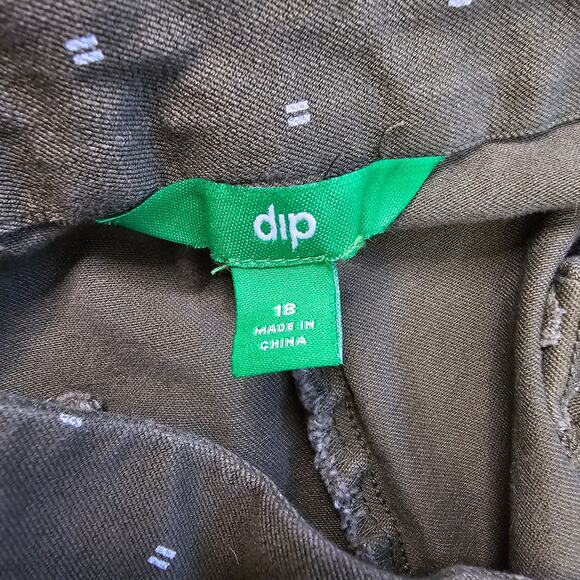 Dip Green/White Plus Capri Dress Pant WMNS Size 18 Regular Fit High Rise Casual - Picture 6 of 6